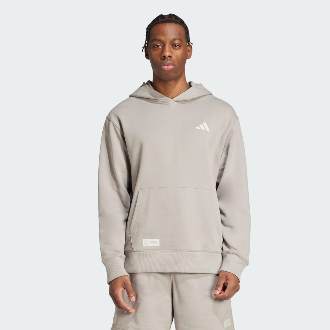 Mikina adidas Performance Mercedes-AMG Petronas Formula One Team Premium Hoodie Šedá | JW3081, 0