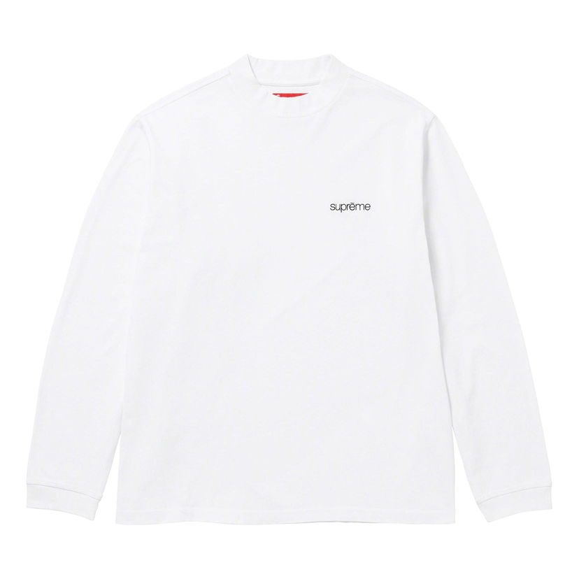 Tričko Supreme Mock Neck Long Sleeve Top Biela | SUP-FW23-259