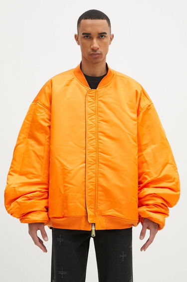 Bomber bunda VETEMENTS VETEMENTS Oversized Leather Bomber Jacket Čierna | UA66JA200B, 1