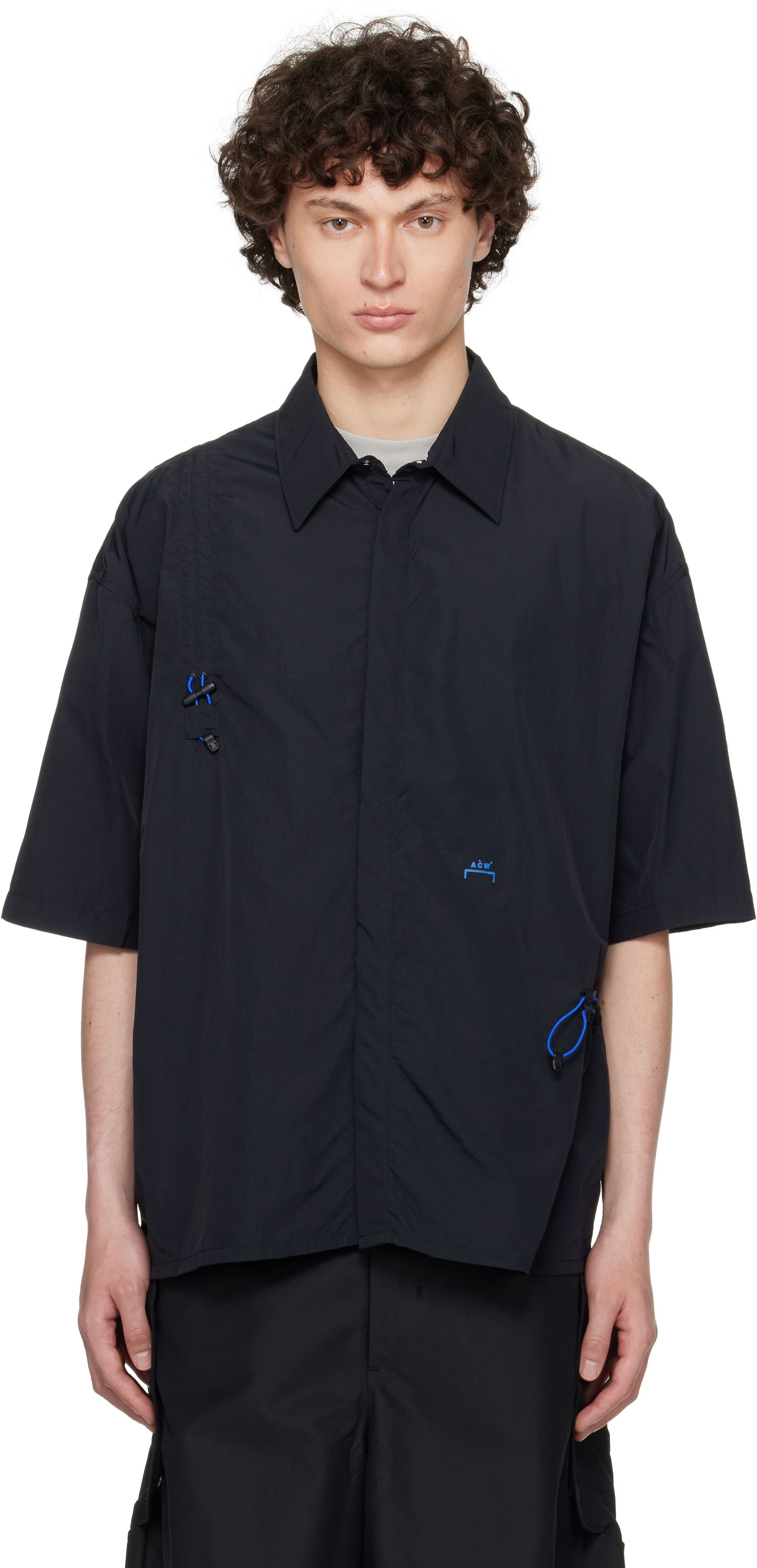 Košeľa A-COLD-WALL* A-COLD-WALL* Balfron Short Sleeve Shirt Čierna | ACWMSH166, 0