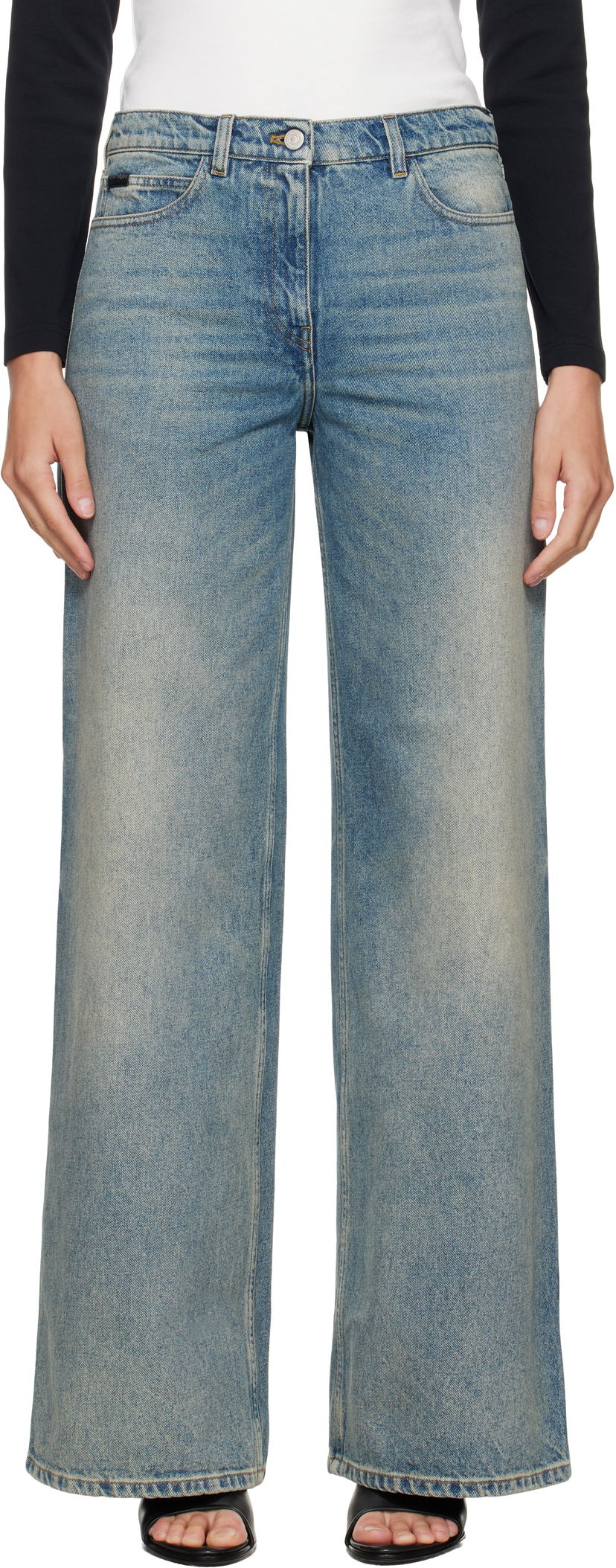 Džínsy Courrèges Courrèges Hammer Baggy Jeans Modrá | VESDPA253DE0041