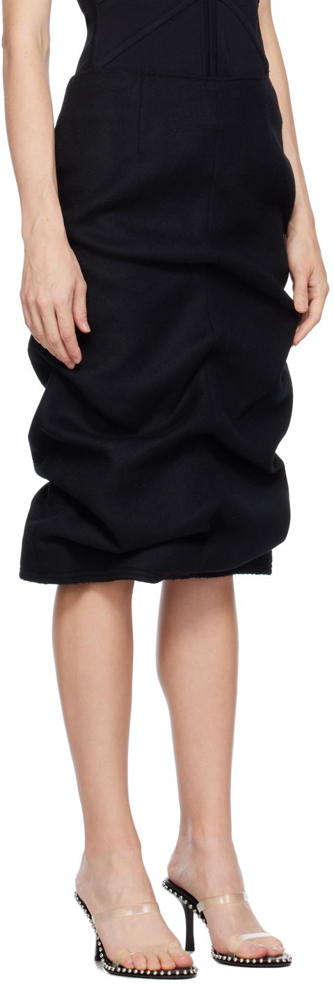 Sukňa We11done We11done Tucked Midi Skirt Čierna | WD-SK3-23-211-W-BK, 1