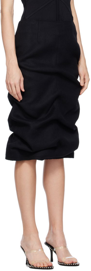 Sukňa We11done We11done Tucked Midi Skirt Čierna | WD-SK3-23-211-W-BK, 1