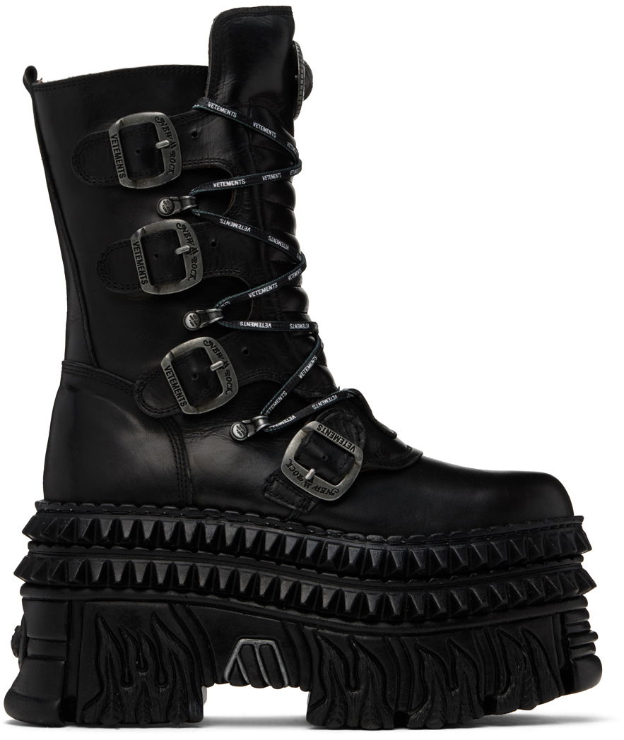 Tenisky a topánky VETEMENTS VETEMENTS New Rock Edition Platform Lace Up Boots Čierna | UA65BO110B, 0