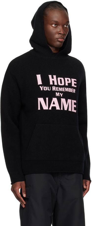 Mikina We11done We11done 'I Hope You Remember My Name' Graphic Print Hoodie Čierna | WD-KT2-24-616-U-BK, 1