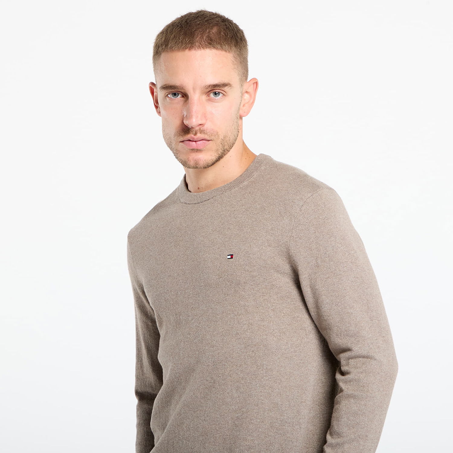 Sveter Tommy Hilfiger Tommy Hilfiger Pima Cotton Cashmere Crew Neck Sweater Béžová | MW0MW28046 HI3, 1
