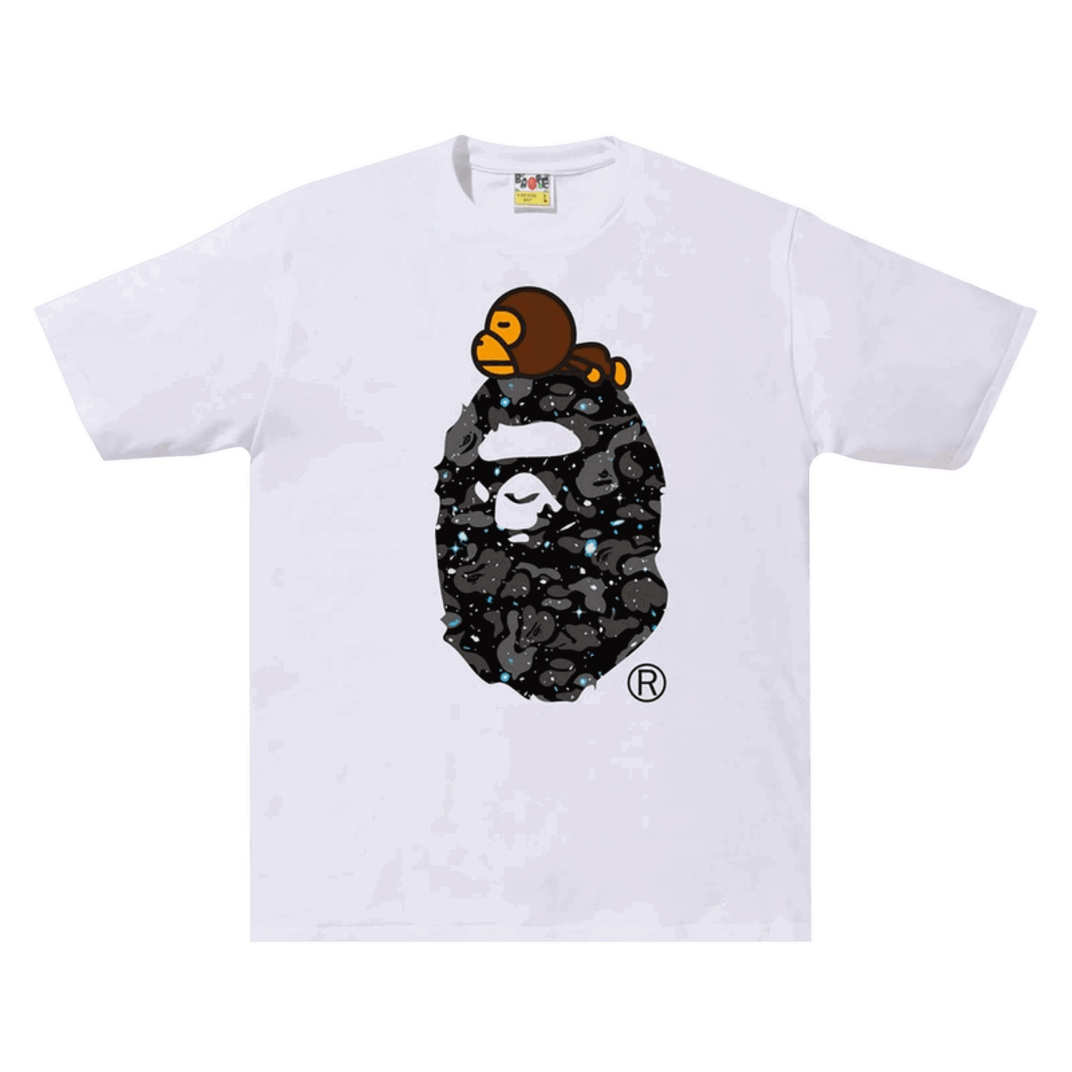 Tričko BAPE Space Camo Milo On Big Ape Tee Biela | 2F30 110 008 WHITE, 0