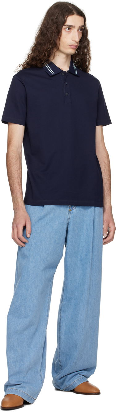 Polo tričko Versace Versace Embroidered Medusa Polo Navy | 1013906_1A13463, 3