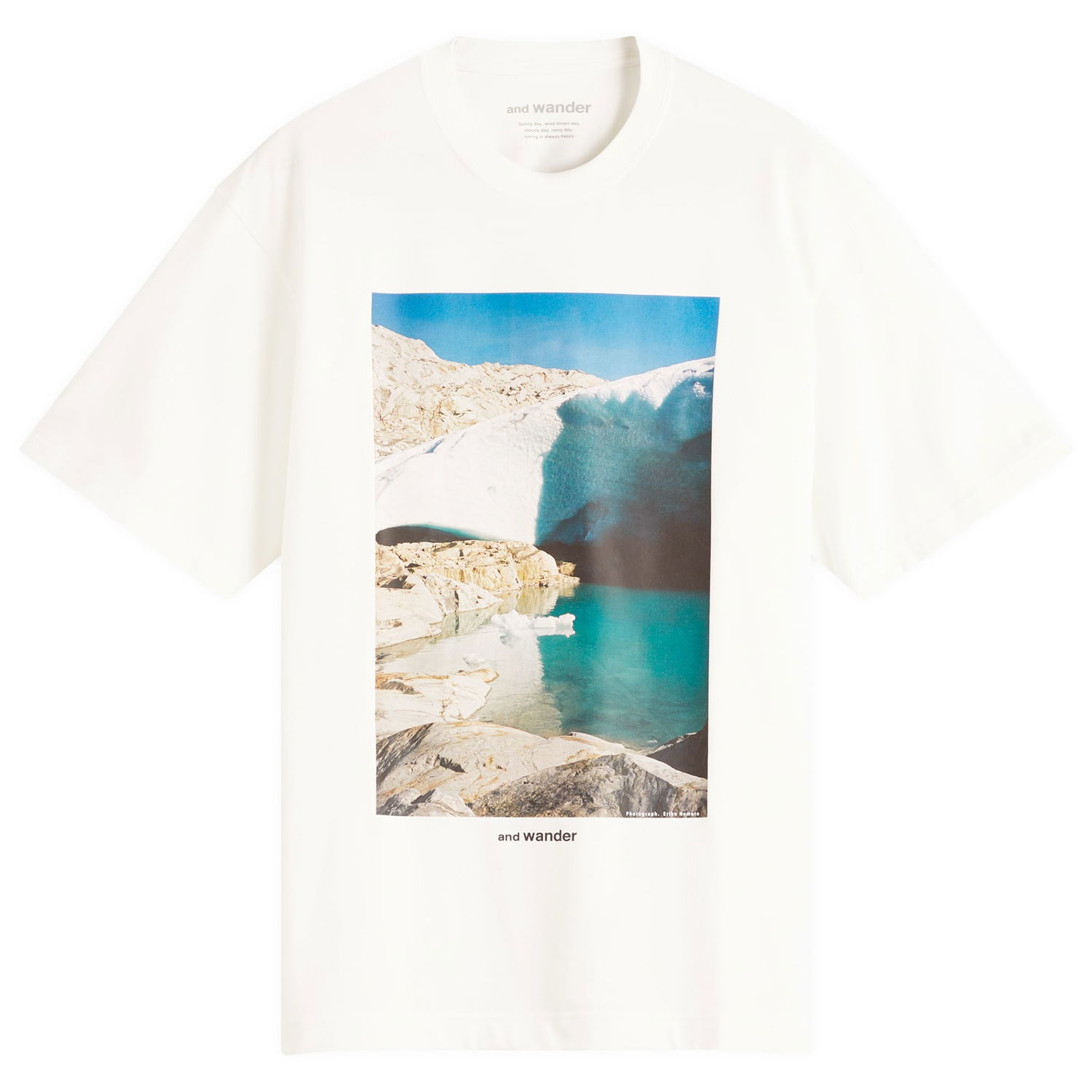 Tričko and wander Glacier Graphic Tee, Size Large Biela | 5745184113-030, 1