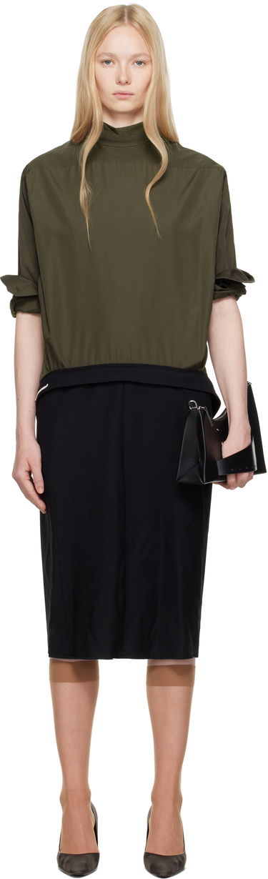 Šaty Maison Margiela Maison Margiela Reversed Shirtdress Midi Dress Zelené | S51DD0026 MTN066, 0
