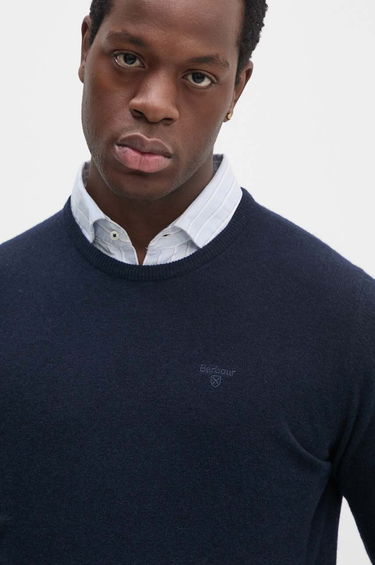 Sveter Barbour Wool Crewneck Sweater Navy | MKN0345, 0