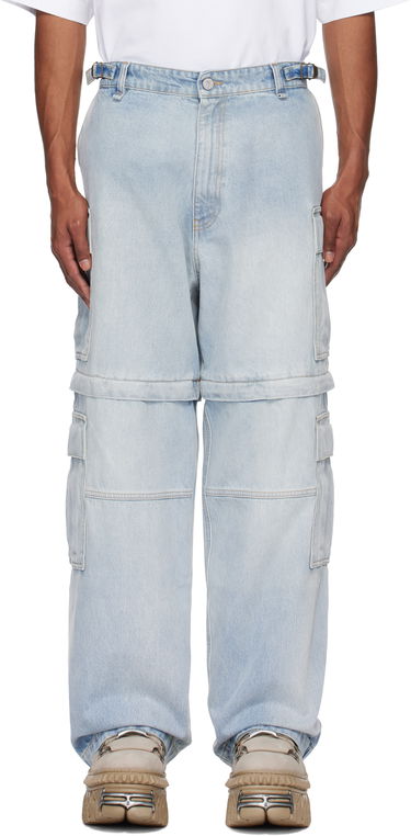 Cargo nohavice VETEMENTS Vetements Convertible Denim Cargo Pants Modrá | UA66PA520L, 0