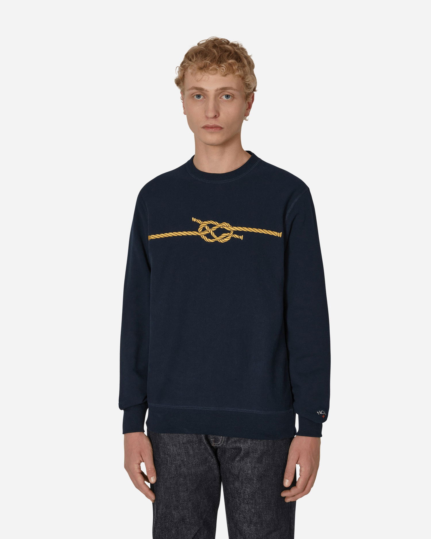 Mikina Noah Knot Crewneck Sweatshirt Blue Čierna | SS070FW22 NVY, 0