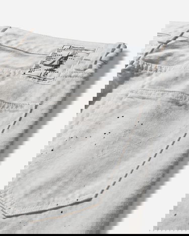 Džínsy Neighborhood Washed Paint Splatter Basic Denim Pants Biela | 252AQNH-PTM07 WHITE, 3