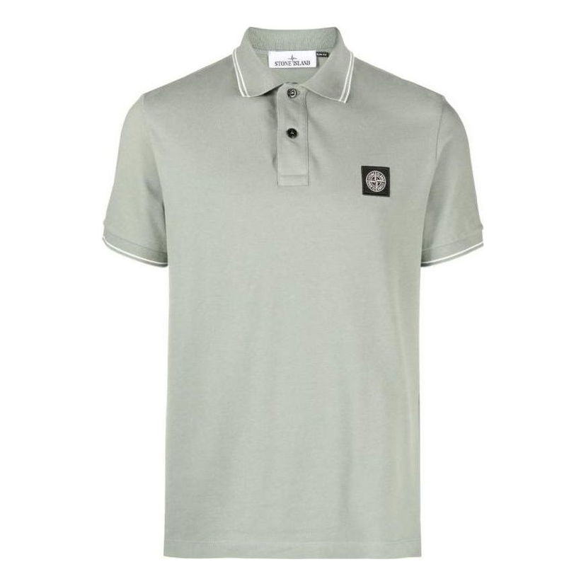 Polo tričko Stone Island Stone Island Logo Patch Polo Shirt Zelené | 79152SC18-V0055