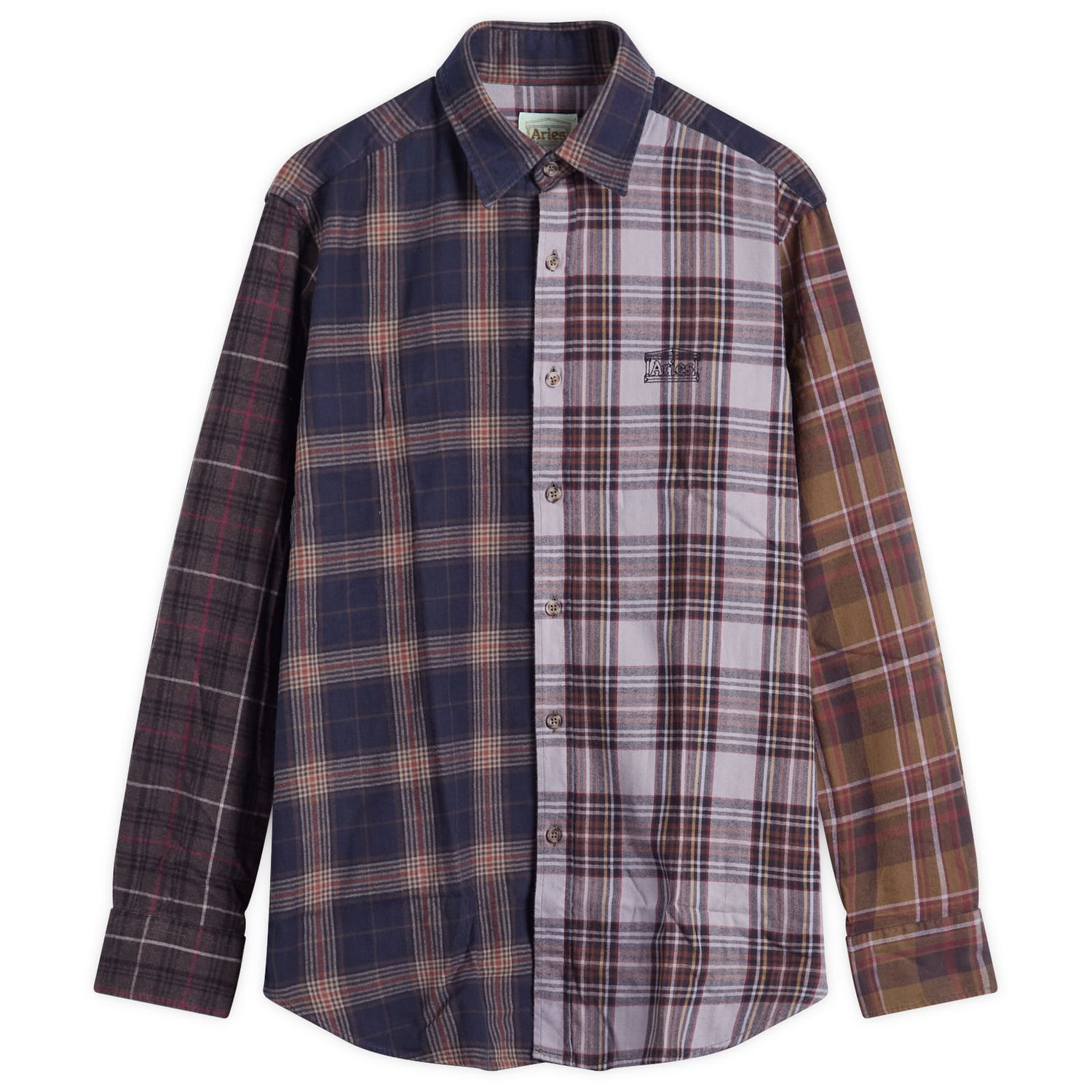Košeľa Aries Overdyed Patchwork Shirt Rôznofarebný | AR40121-PUP, 1