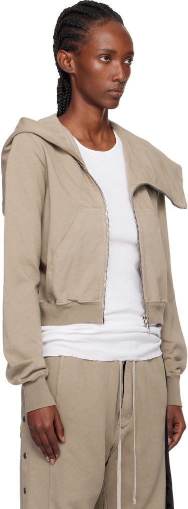 Mikina Rick Owens Concordians Mountain Asymmetrical Zip Hoodie Hnedá | DS02E7247 RIG, 4