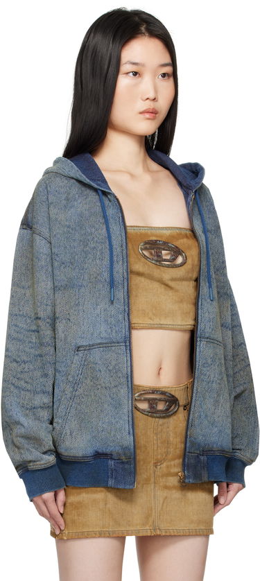 Mikina Diesel D-Hari-Fsf Denim Hoodie Jacket Modrá | A16492 068QE, 1