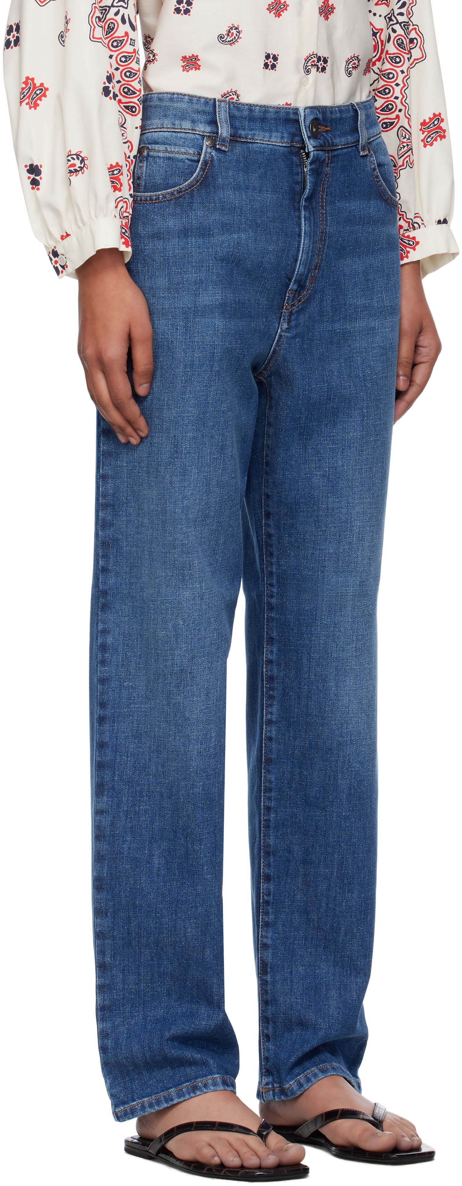 Džínsy Max Mara Weekend Max Mara Straight Jeans Modrá | 2525186071600, 1