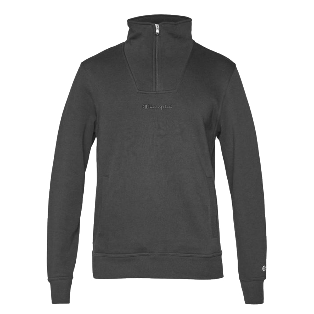 Mikina Champion Stand-Collar Half-Zip Sweatshirt Čierna | 221229-KK022, 0