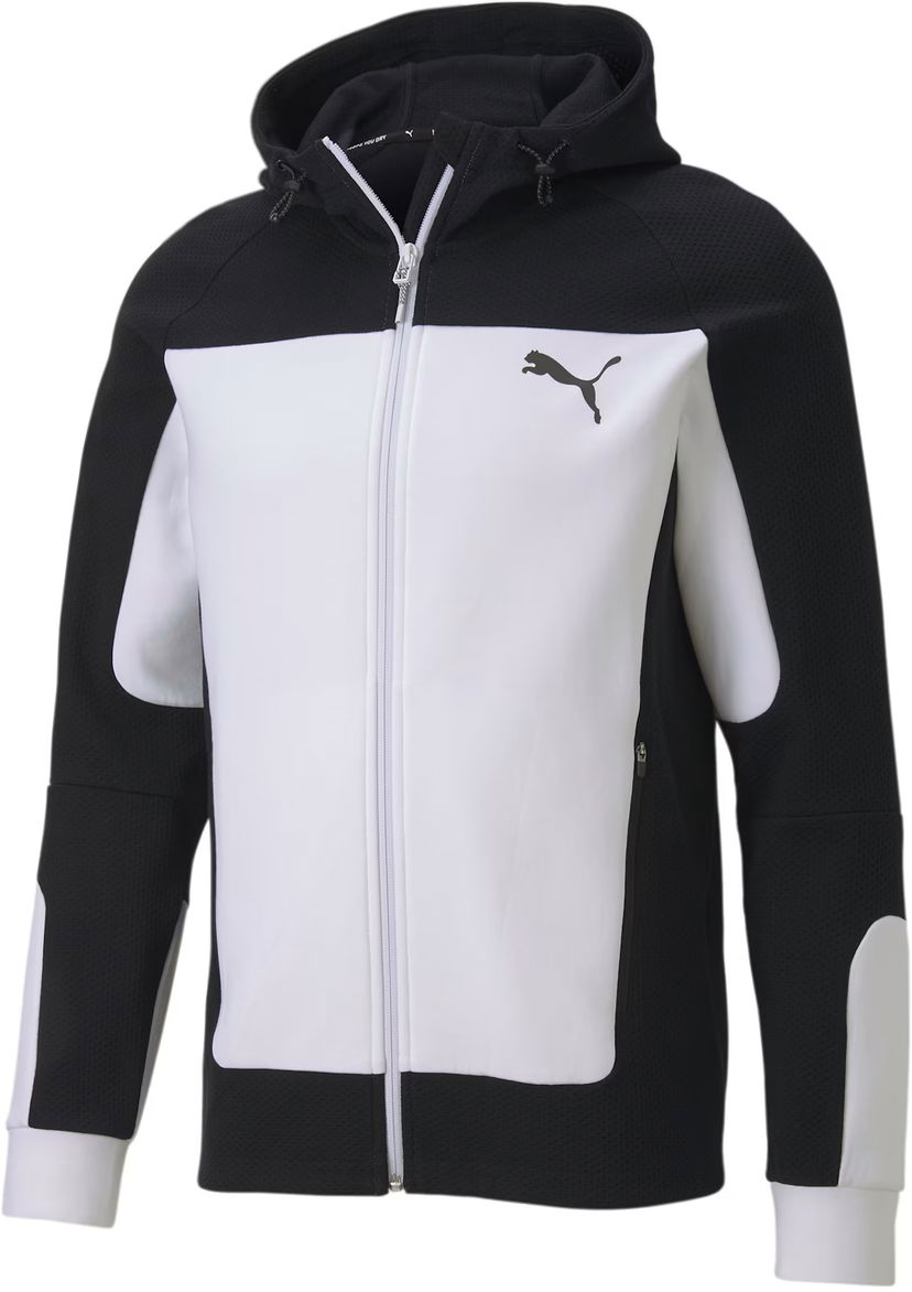Bunda Puma EVOSTRIPE Hooded Jacket Biela | 581486-002