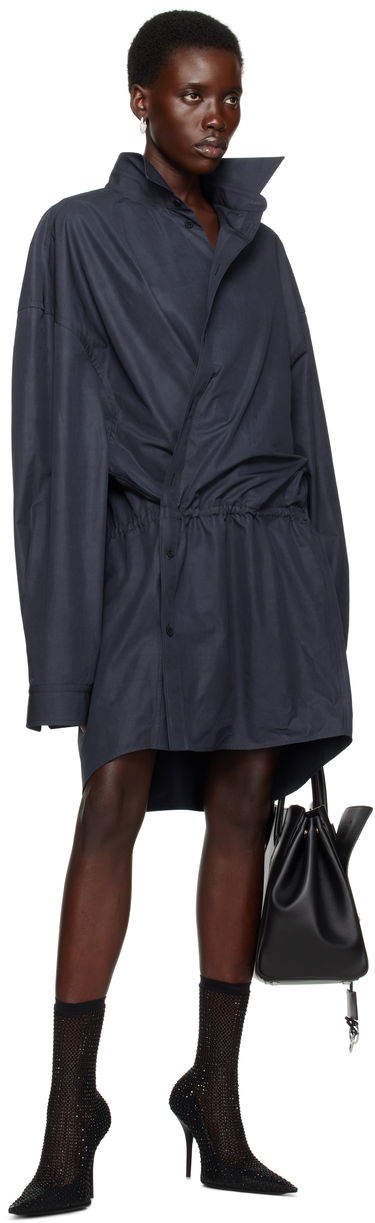 Šaty Balenciaga Balenciaga Shirt Mini Dress Navy | 814136 TRM17, 3