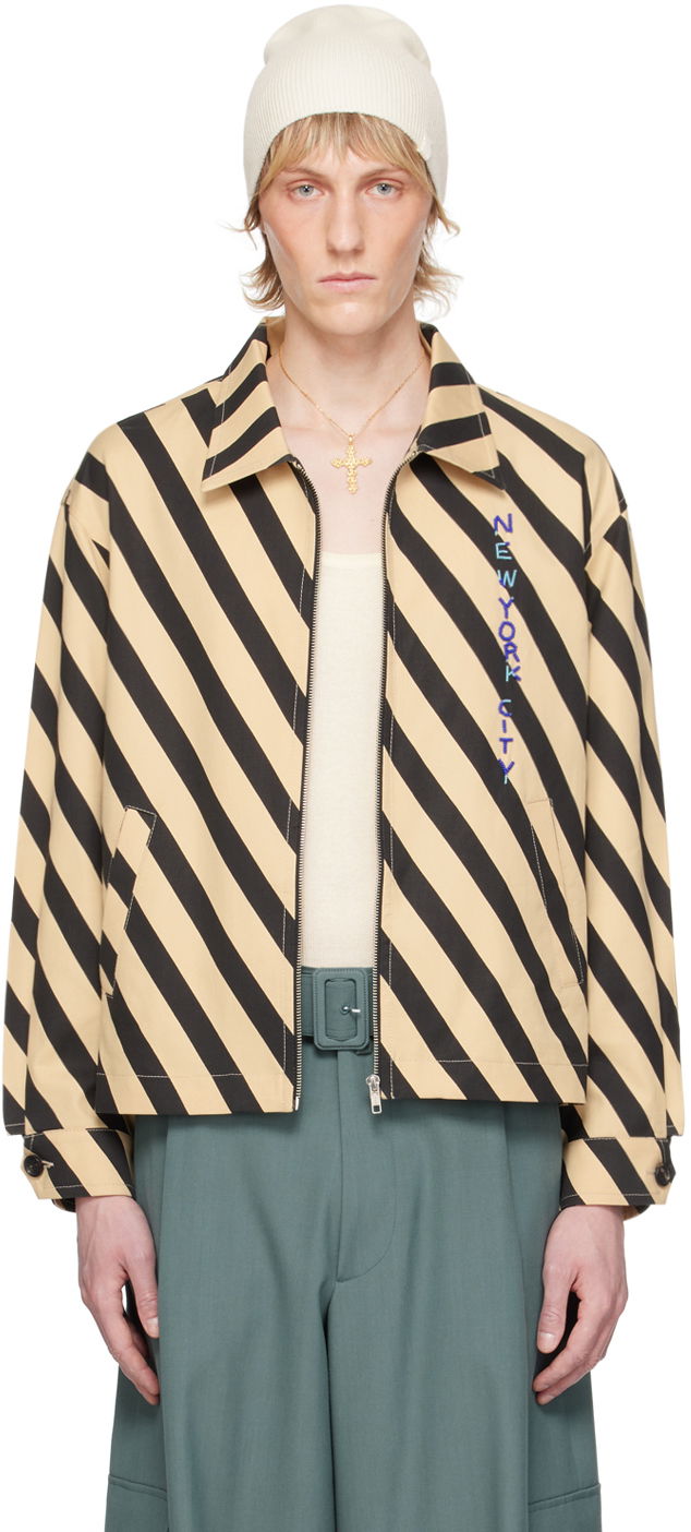 Domino Stripe Print Jacket