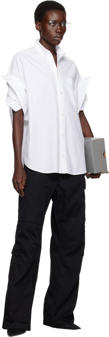 Košeľa Balenciaga Balenciaga Tucked Sleeve Shirt Biela | 834033TNM60, 3