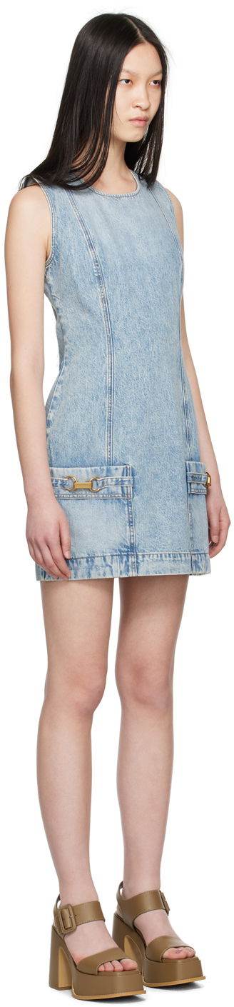 Šaty Stella McCartney Faded Denim Mini Dress Modrá | 6D03123SPH83, 1
