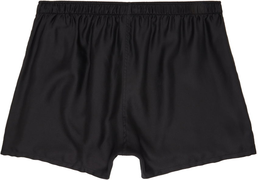 Boxerky ZEGNA Black Silk Boxers Čierna | N3LE71760, 1