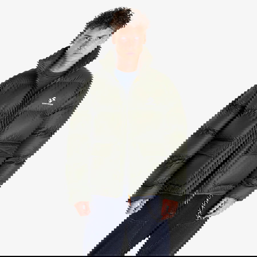 Prešívaná bunda Converse Patch Pocket Core Puffer Zelené | 10023798-A02-316, 0