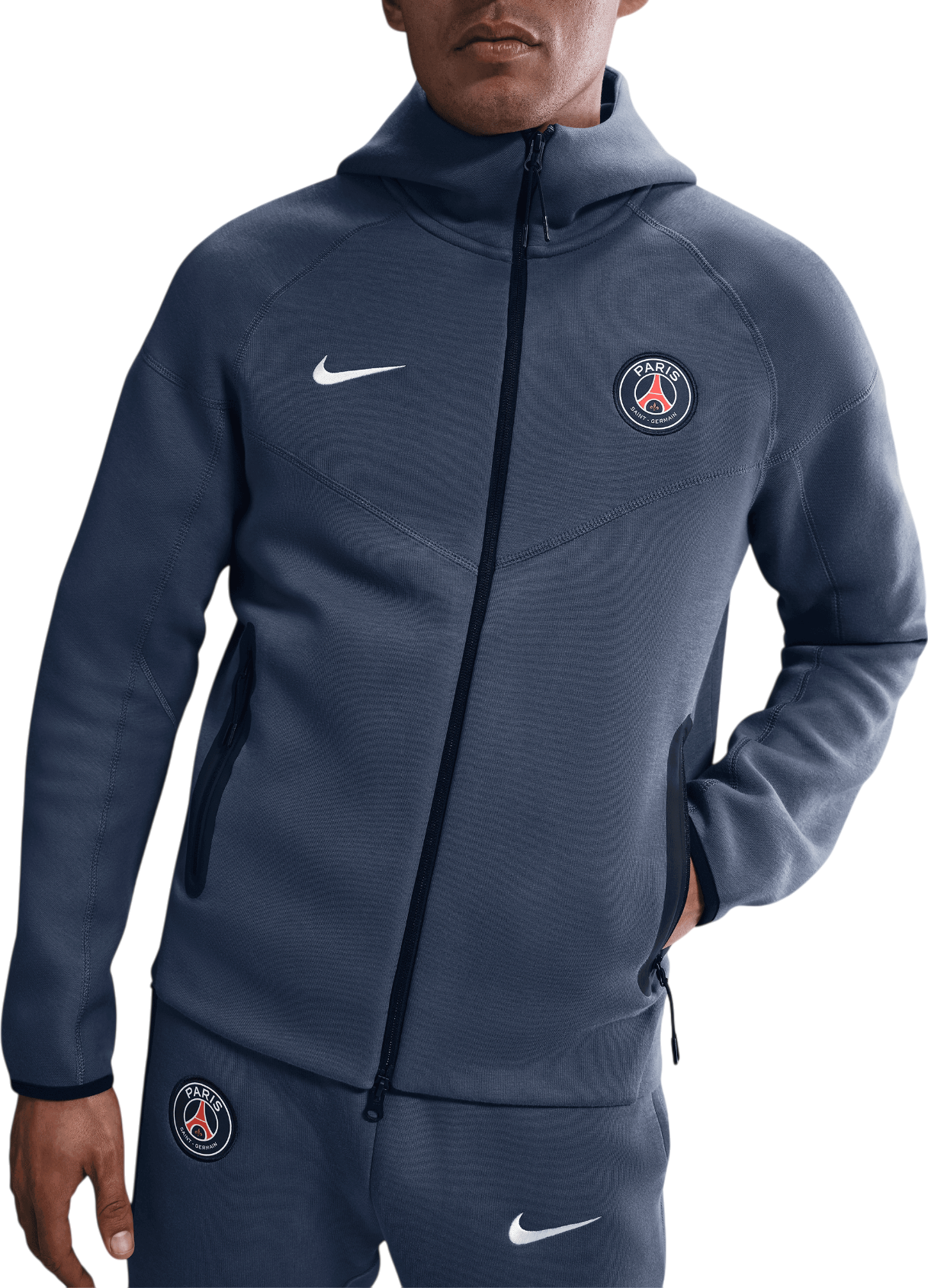 Mikina Nike PSG Tech Fleece Full-Zip Hoodie Modrá | hj6432-491, 0