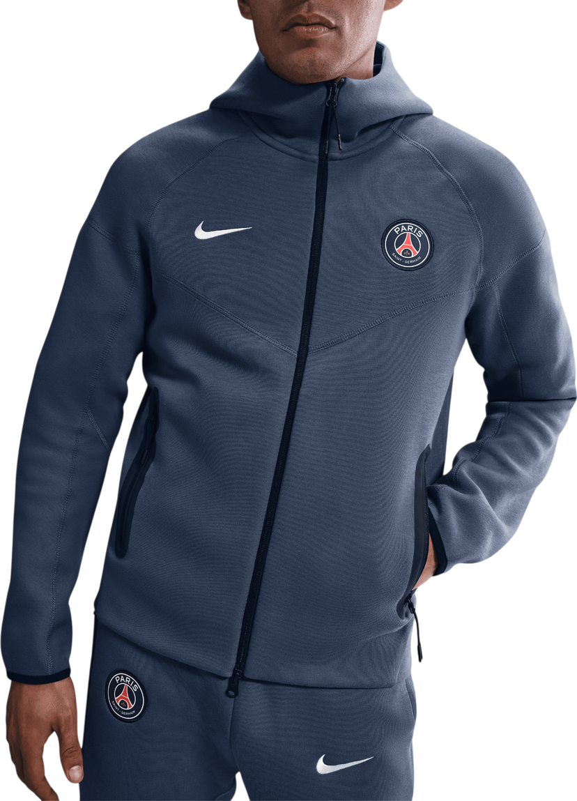 Mikina Nike PSG Tech Fleece Full-Zip Hoodie Modrá | hj6432-491