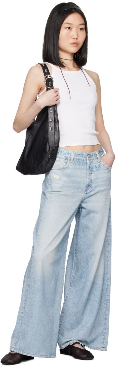 Džínsy rag & bone rag & bone Miramar Sofie Ankle Wide-Leg Trousers Modrá | WCW24S70078207, 3