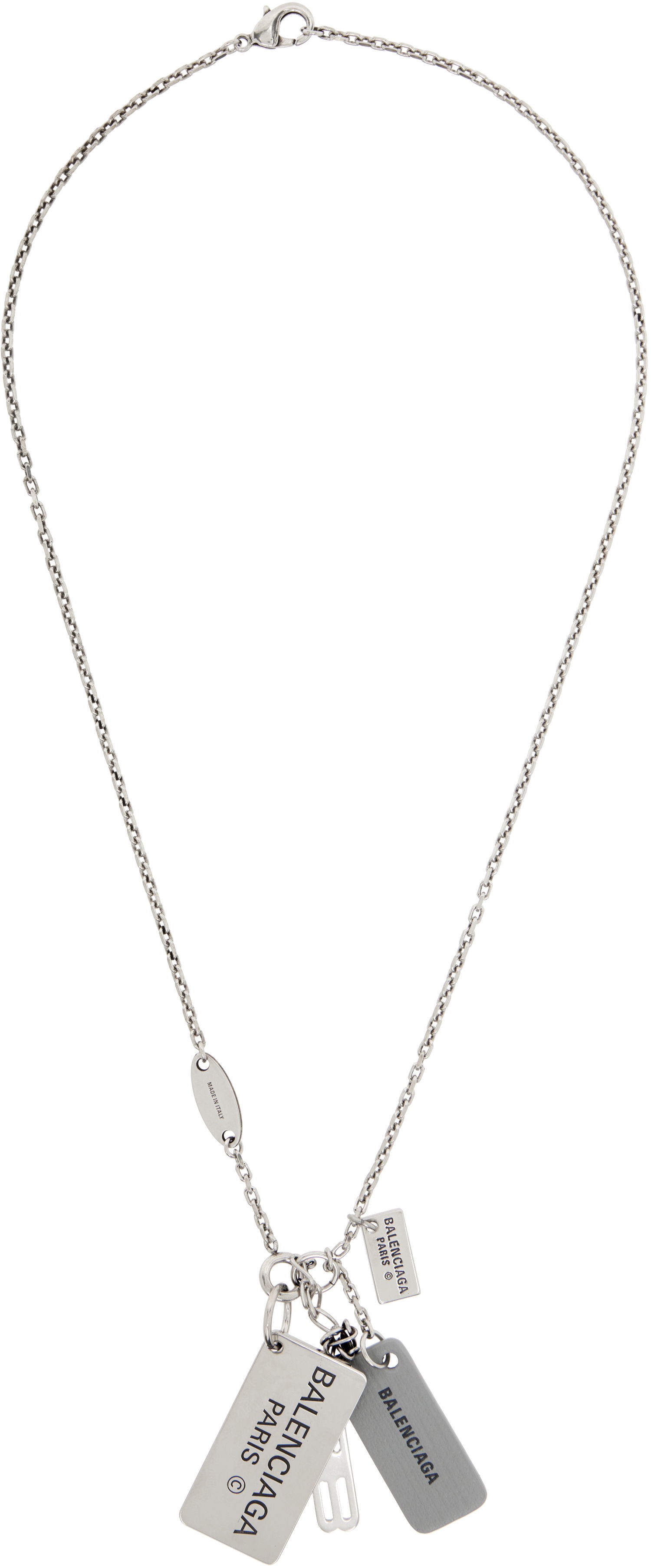 Náhrdelník Balenciaga Balenciaga Silver-Tone Multi Charm Necklace Metalická | 830077TZ13S5645, 0