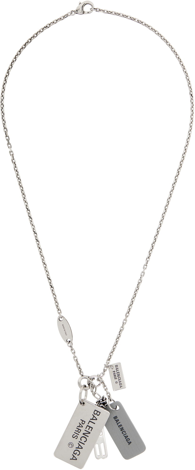 Náhrdelník Balenciaga Balenciaga Silver-Tone Multi Charm Necklace Metalická | 830077TZ13S5645