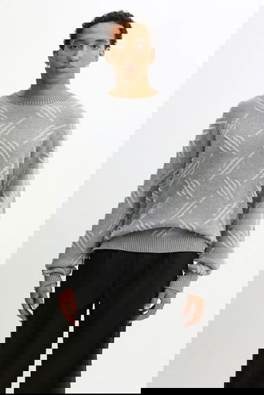 Sveter DAILY PAPER Sweater Tevin Monogram Knit Šedá | 2521120, 0