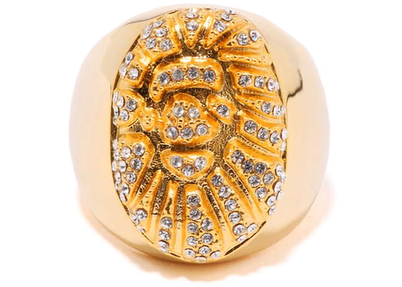 Prsteň BAPE Ape Head Crystal Stone Ring Béžová | 1I80-182-014, 0