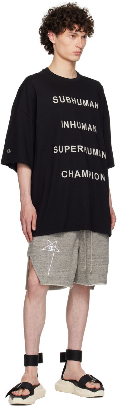 Tričko Rick Owens Rick Owens Champion Edition Tommy T-Shirt Čierna | CM01E1675 CHJG JERSEY, 3