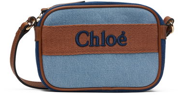 Taška cez rameno CHLOÉ Chloe Embroidered Camera Bag Modrá | C20276, 0
