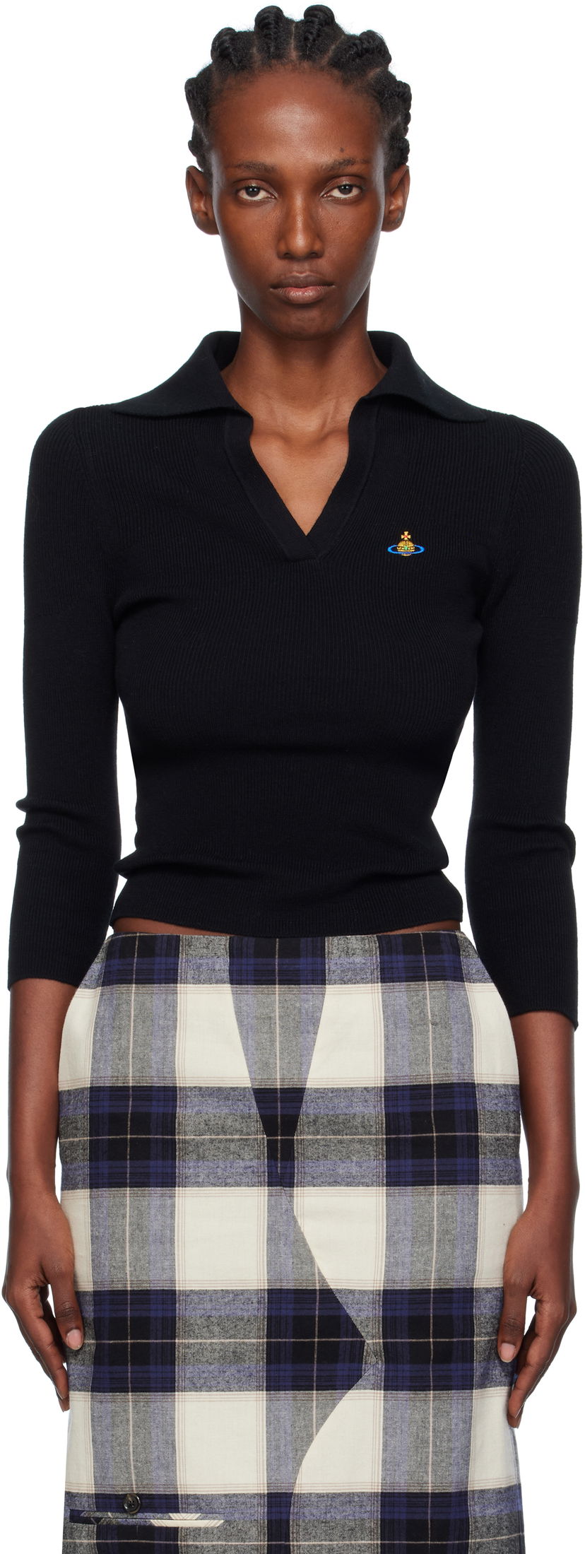 Polo tričko Vivienne Westwood Vivienne Westwood Marina Knit Polo Čierna | 18030040-Y001V-