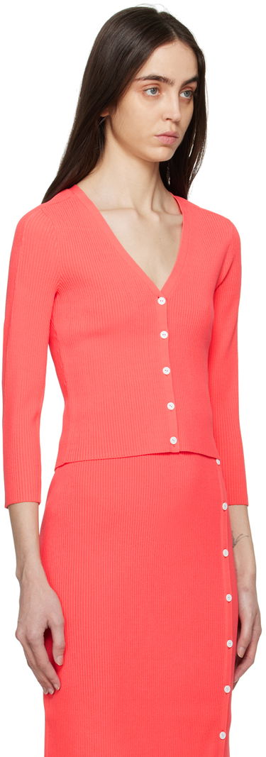 Sveter rag & bone rag & bone Asher Ribbed Knit Cardigan Červená | WAS23S025YL25, 1