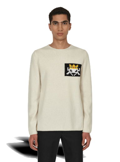 Sveter Comme des Garçons Invader Knit Sweater Béžová | FJ-N006-W22 3