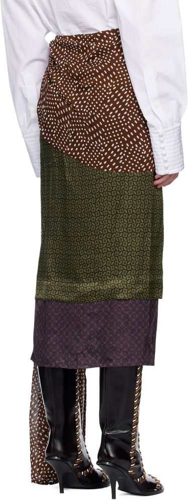 Sukňa Dries Van Noten Dries Van Noten Draped Silk Satin Midi Skirt Rôznofarebný | 252-010856-2110, 2