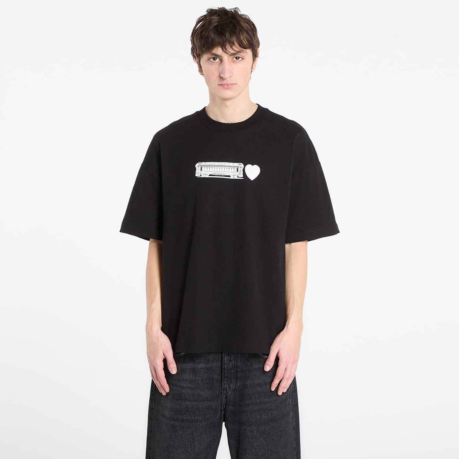 Tričko Carhartt WIP Oversized Short Sleeve Graphic T-Shirt Deconstructed Label Čierna | I036008.89XX, 0