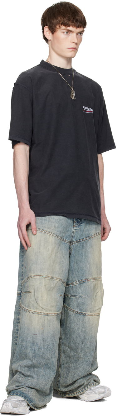 Tričko Balenciaga Balenciaga Political Campaign Inside-Out T-Shirt Čierna | 830247TSVF39668, 3