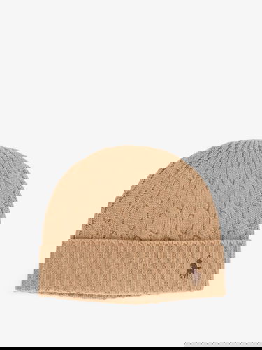 Kulicha Polo by Ralph Lauren Cable Knit Beanie Hnedá | 449959346005, 0