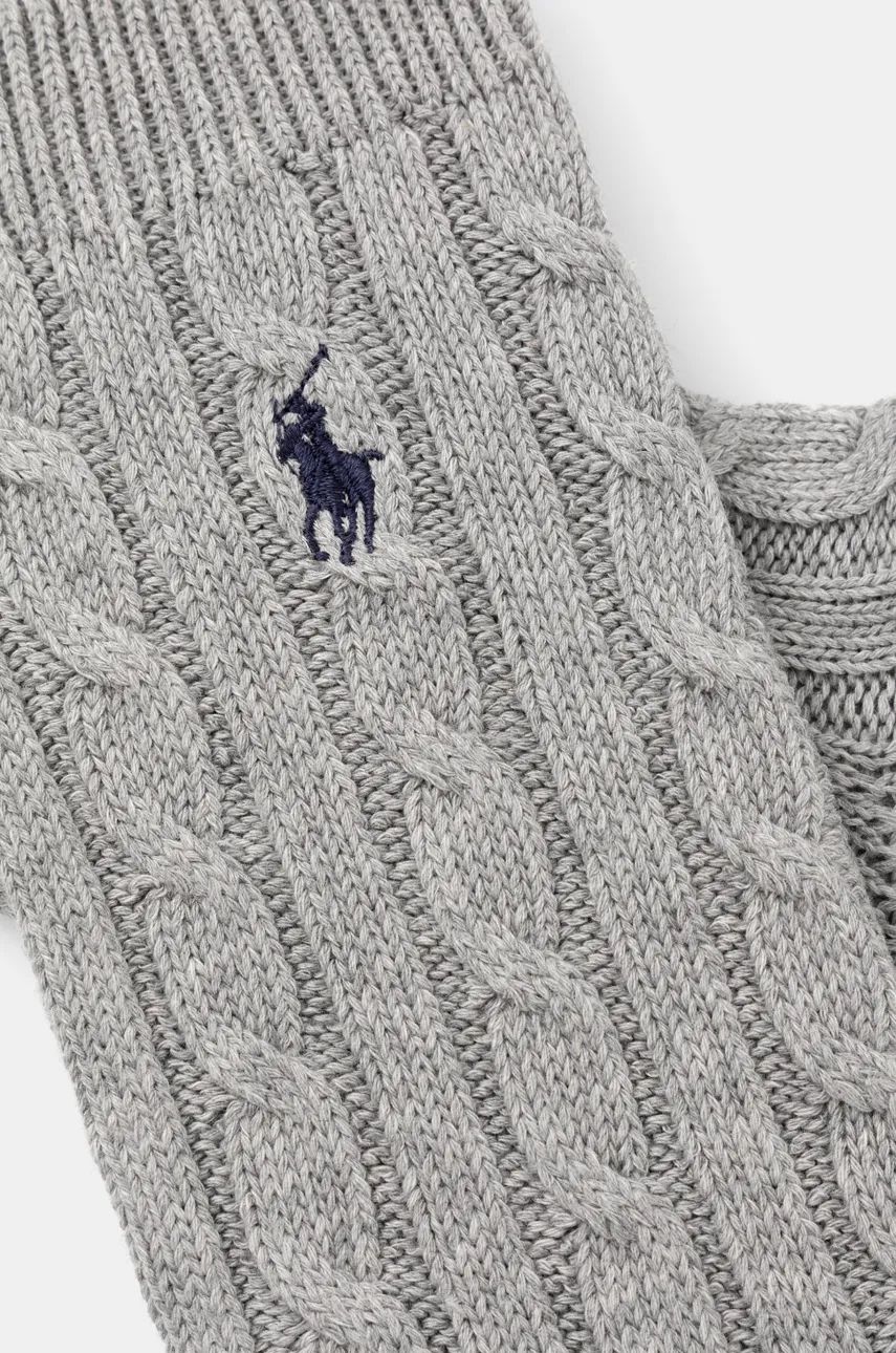 Ponožky Polo by Ralph Lauren Cable-Knit Wool Blend Socks Šedá | 455955244, 1
