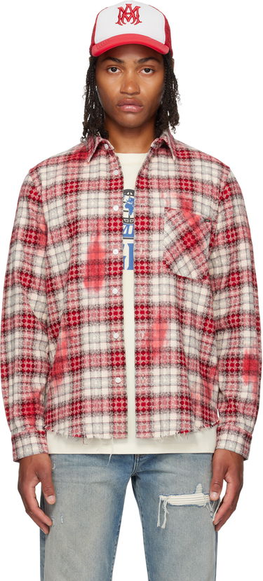 Košeľa AMIRI MA Quad Bleach Distressed Plaid Flannel Shirt Rôznofarebný | AMSTFL1014, 0