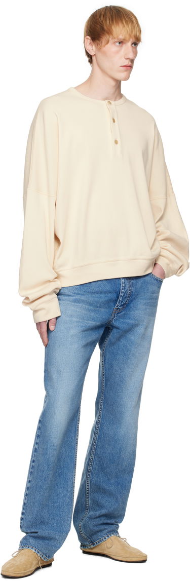 Mikina The Row The Row Greto Henley Sweatshirt Béžová | 945-K660, 3